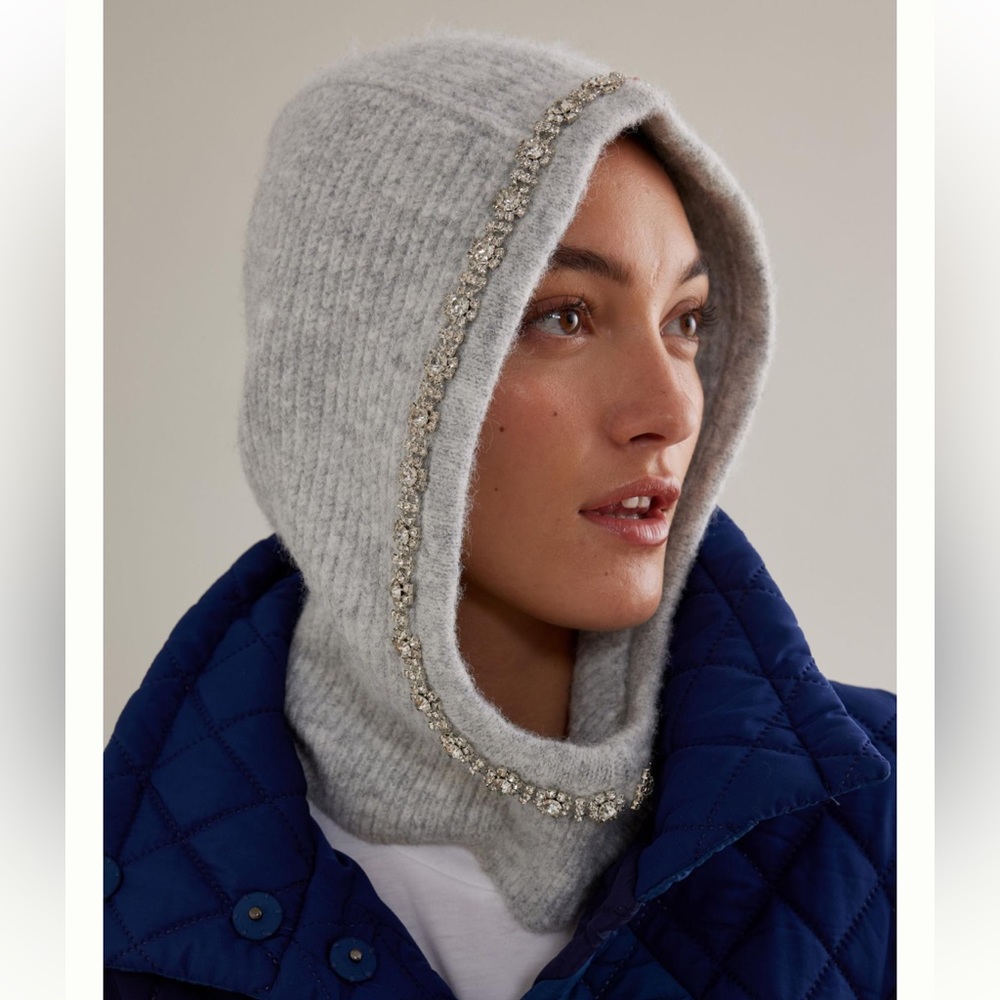 Maeve Dressy Bejewelled Knitted Hood